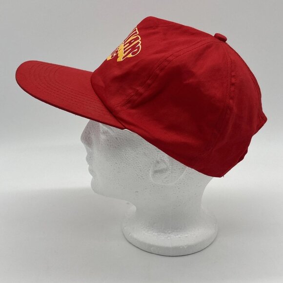 Vintage Hawaiian Tropic Patch Snapback Hat Cap Red Yellow Print - Picture 6 of 9